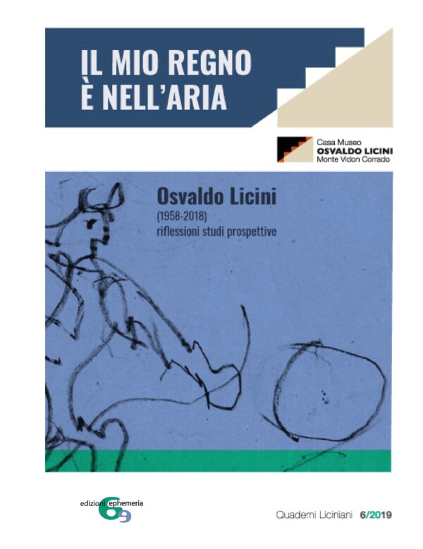 Copertina della raccolta di saggi brevi Il mio regno è nell'aria sull'arte di Osvaldo Licini